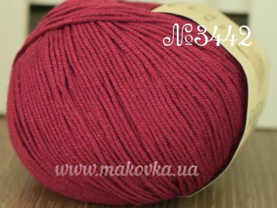 Baby Cotton GAZZAL пряжа 3442 бордовий