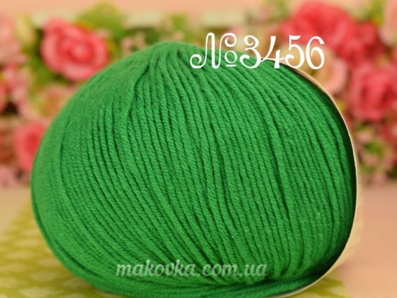 Baby Cotton GAZZAL пряжа 3456 яскравий зелений