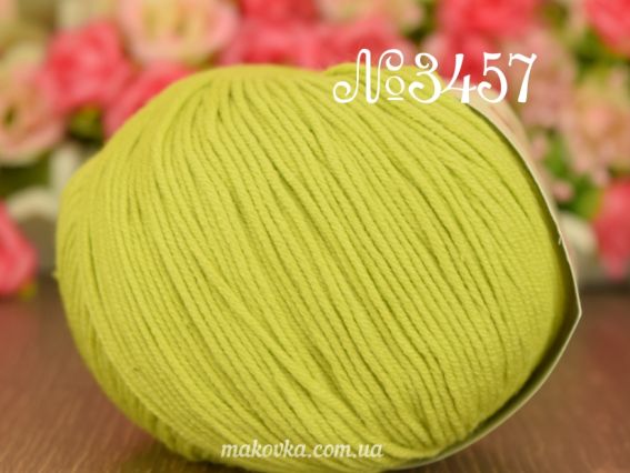 Baby Cotton GAZZAL пряжа 3457 салатовий фісташка