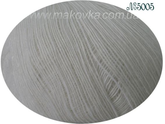 Christmas Yarn GAZZAL пряжа 5005 белая с слегка блестящим белым ворсом