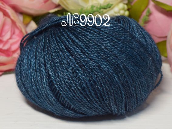 Exclusive GAZZAL пряжа 9902 чорно-морська хвиля рябий (2024р)