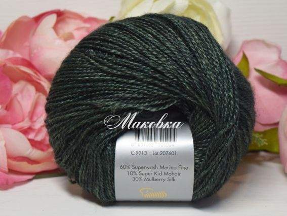 9913 чорно-зелений рябий