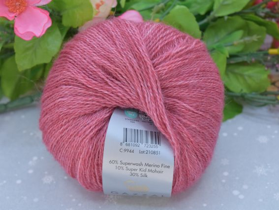 9944 запорошений світлий рожево-бордовий