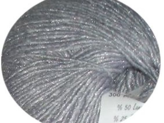 Galla GAZZAL пряжа 53 светло-серый с серебристым ворсом
