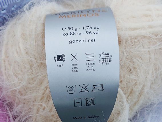 Пряжа Газзал Мерлін та меринос GAZZAL Marilyn & merinos