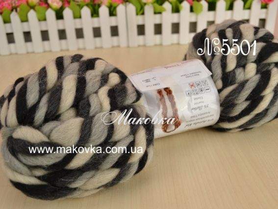 5501 молочно-серо-черный