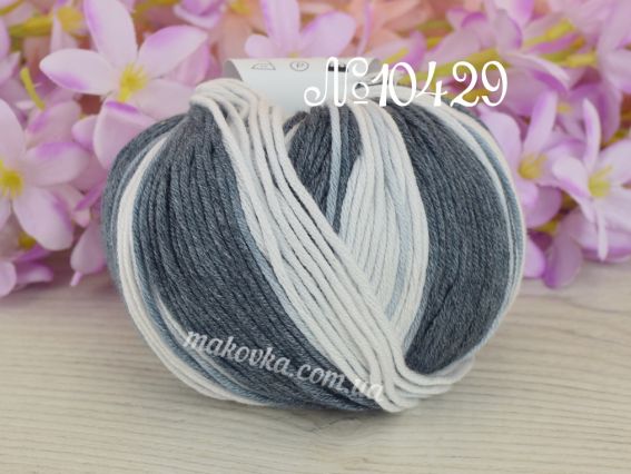 PAREO GAZZAL пряжа 10429 сіро-білі