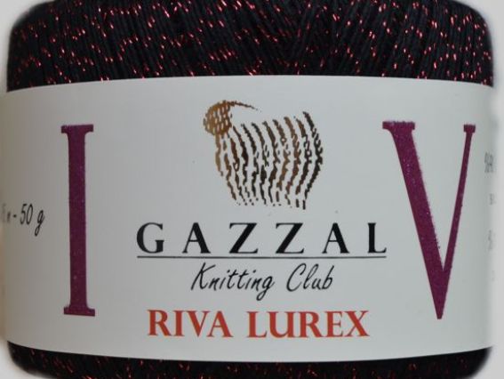 Пряжа GAZZAL RIVA Газзал Рива с люрексом