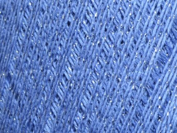 RIVA GAZZAL пряжа с люрексом 50 гр 2004 голубой с серебрянным люрексом