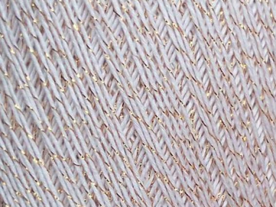 RIVA GAZZAL пряжа с люрексом 50 гр 2013 белый с золотым люрексом