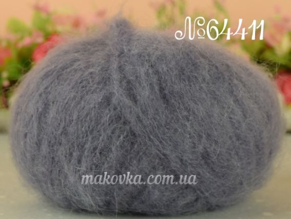 Gazzal Super Kid Mohair супер кід мохер Газал пряжа 64411 запорошений бузок