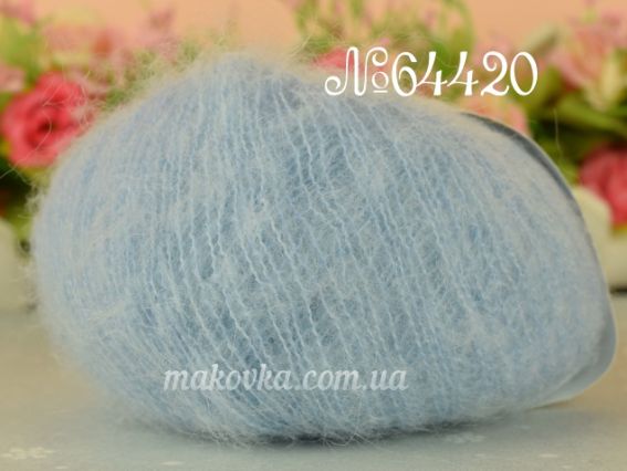 Gazzal Super Kid Mohair супер кід мохер Газал пряжа 64420 блакитний