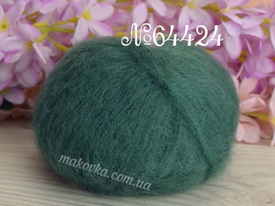 Gazzal Super Kid Mohair супер кід мохер Газал пряжа 64424 темний зелений