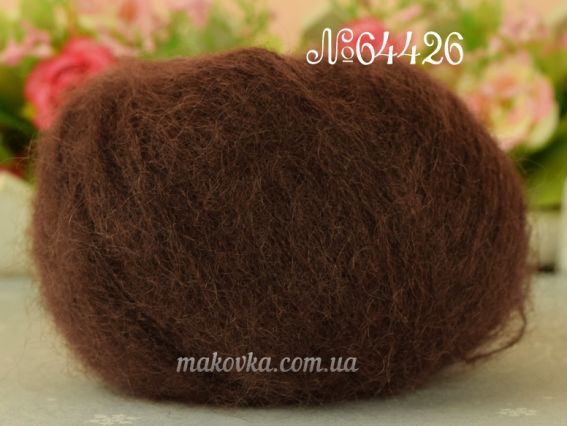 Gazzal Super Kid Mohair супер кід мохер Газал пряжа 64426 шоколад