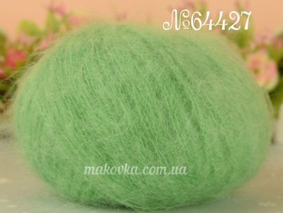 Gazzal Super Kid Mohair супер кід мохер Газал пряжа 64427 салатовий