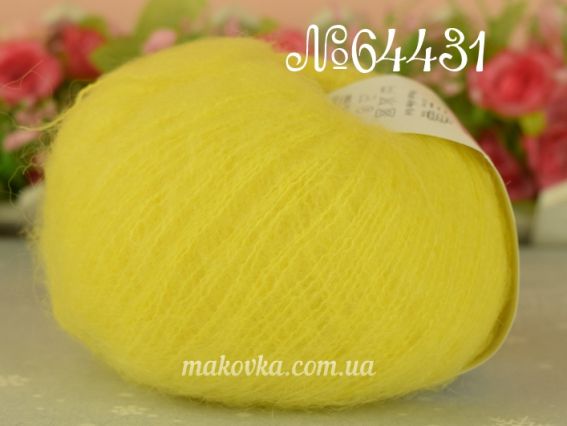 Gazzal Super Kid Mohair супер кід мохер Газал пряжа 64431 жовтий