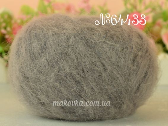 Gazzal Super Kid Mohair супер кід мохер Газал пряжа 64433 темний сірий