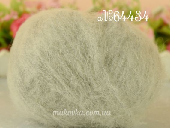 Gazzal Super Kid Mohair супер кід мохер Газал пряжа 64434 світлий сірий рябий
