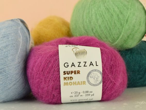 Пряжа Gazzal Super Kid Mohair Газал Супер Кід Мохер
