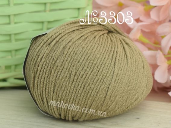 WOOL 115 GAZZAL пряжа 3303 сіро-бежевий