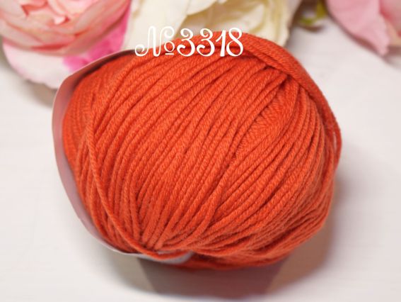 WOOL 115 GAZZAL пряжа 3318 св.червоний