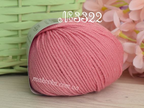 WOOL 115 GAZZAL пряжа 3322 запорошений рожевий