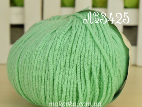 Baby Cotton XL GAZZAL пряжа 3425 світлий м ятно-салатовий