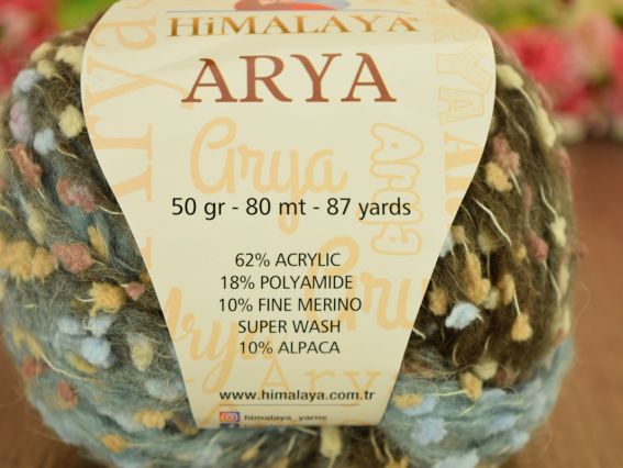 Фрагмент етикетки ниток ARYA Himalaya