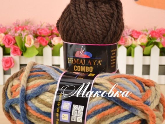 Пряжа Комбо Гималая нитка напіввовна Himalaya Combo