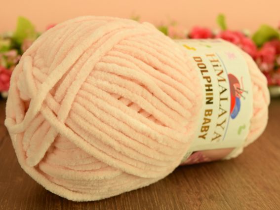 Dolphin Baby Himalaya Долфін Бебі пряжа 80-353 персиковая пудра