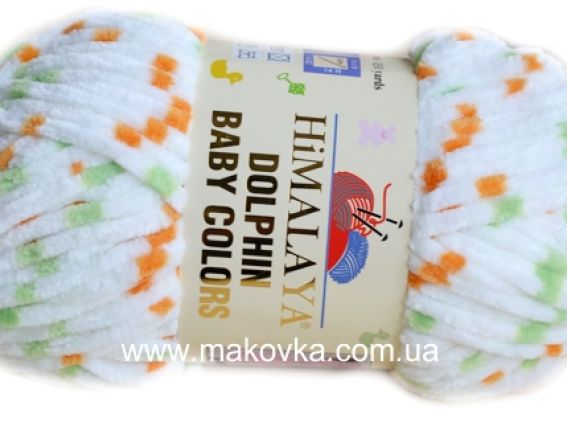 Плюшевые нитки для вязания Himalaya Dolphin Baby Colors Гималая Дольфин Бэби Колорс
