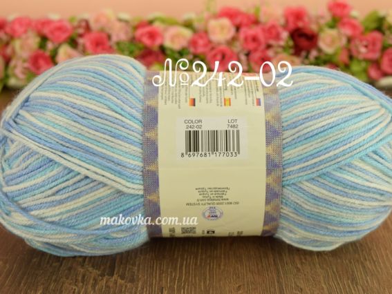 242-02 голубой-молочный-бирюзовый