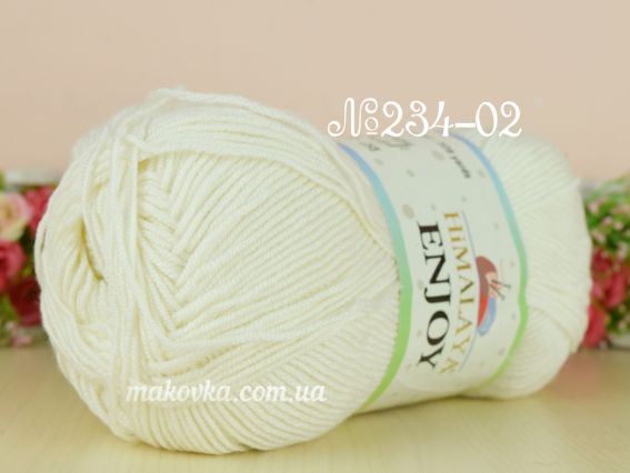 ENJOY Himalaya пряжа 234-02 молочний