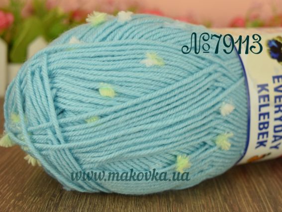 Everyday Kelebek Himalaya пряжа 79113 голубые с желтым и белым