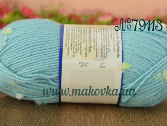 79113 голубые с желтым и белым