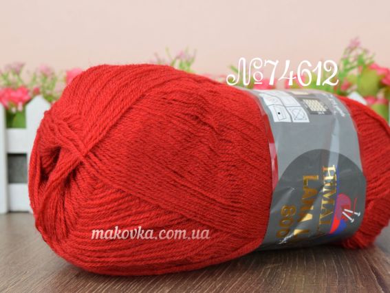 LANA LUX 800 Himalaya пряжа 74612 красный