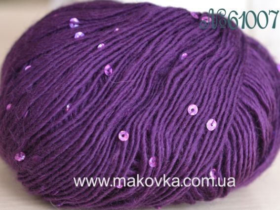 Pinar Pullu Himalaya (однотонная с пайетками) 61007 фиолетовый, пайетки