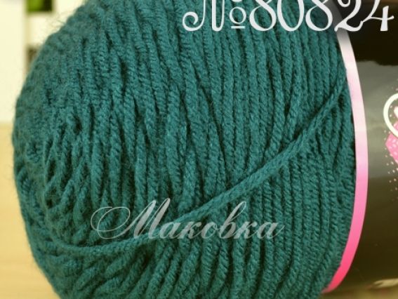 Super Soft Yarn Himalaya пряжа 80824 темно-зеленый (цвет ближе к изумрудному)