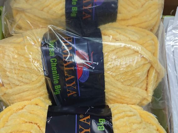 Bursa BIG Chenille Himalaya стокова пряжа в асортименті желтый