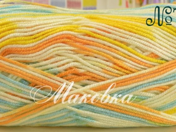 Детский акрил Everyday Babe Lux Colors Himalaya пряжа 71414 ярко-желтый, кремовый, голубой, абрикосовый