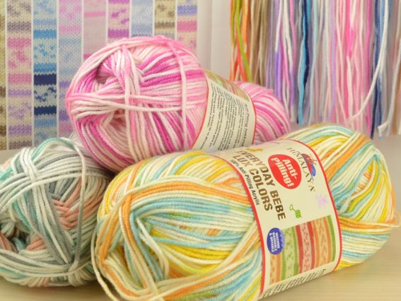 Пряжа Himalaya Everyday Babe Lux Colors Гималая Эвридэй Бэби Люкс Колорс детский акрил 