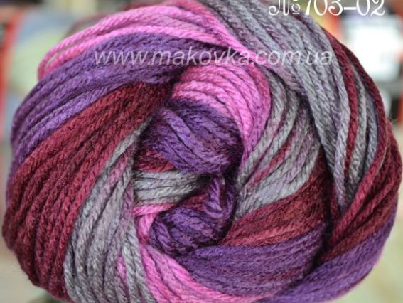 Everyday Rengarenk Antipilling Himalaya пряжа 70302 розовый, серый, фиолетовый, бордовый