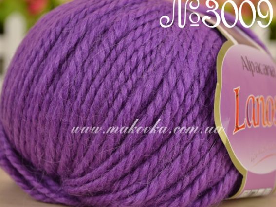 Alpacana Lanoso пряжа 3009 темний бузковий
