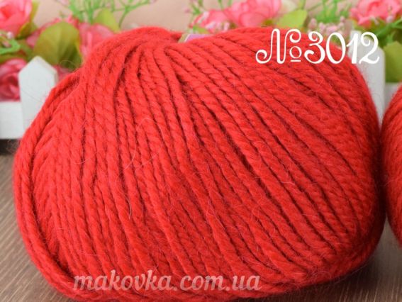 Alpacana Lanoso пряжа 3012 червоний
