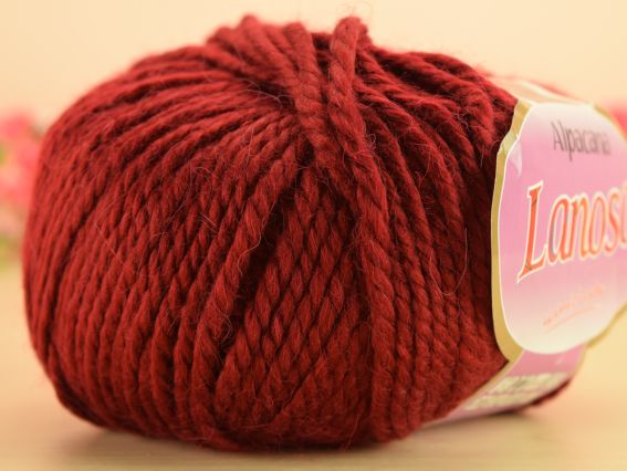 Alpacana Lanoso пряжа 3014 бордовый