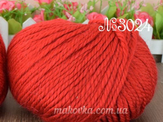 Alpacana Lanoso пряжа 3024 червоний
