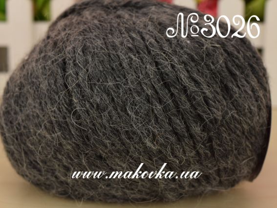 Alpacana Lanoso пряжа 3026 темний сірий