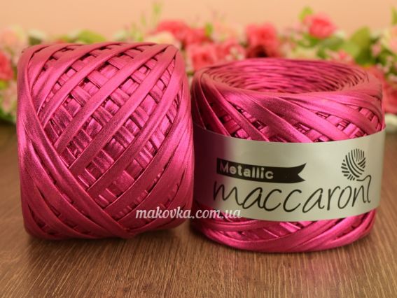 Metallic Maccaron лента трикотажная, 1 Бобина Фуксия