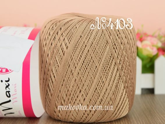 Maxi Madame Tricote пряжа 4103 кава с молоком