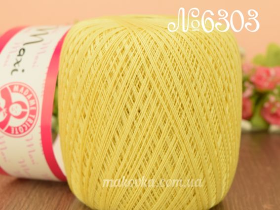 Maxi Madame Tricote пряжа 6303 св. жовтий
